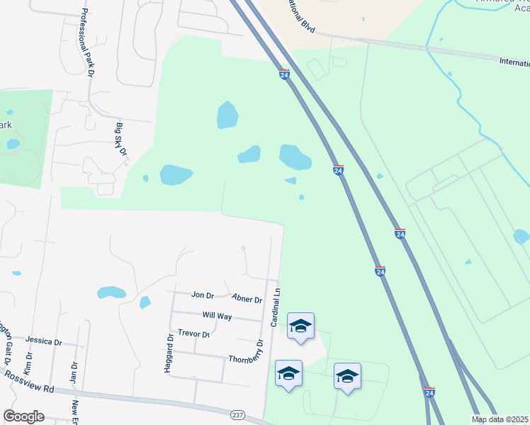 map of restaurants, bars, coffee shops, grocery stores, and more near 1163 Thornberry Drive in Clarksville