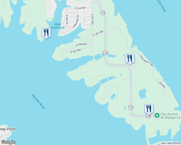 map of restaurants, bars, coffee shops, grocery stores, and more near 56680 East 310 Road in Afton