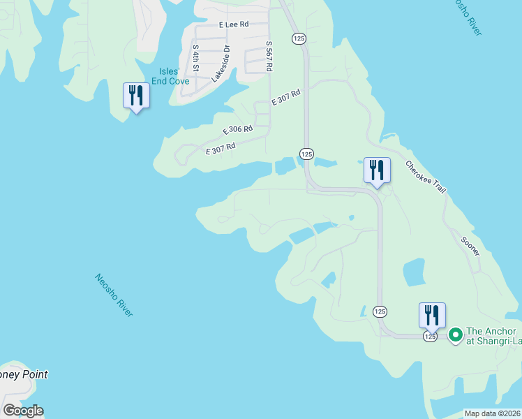 map of restaurants, bars, coffee shops, grocery stores, and more near 56680 East 310 Road in Afton