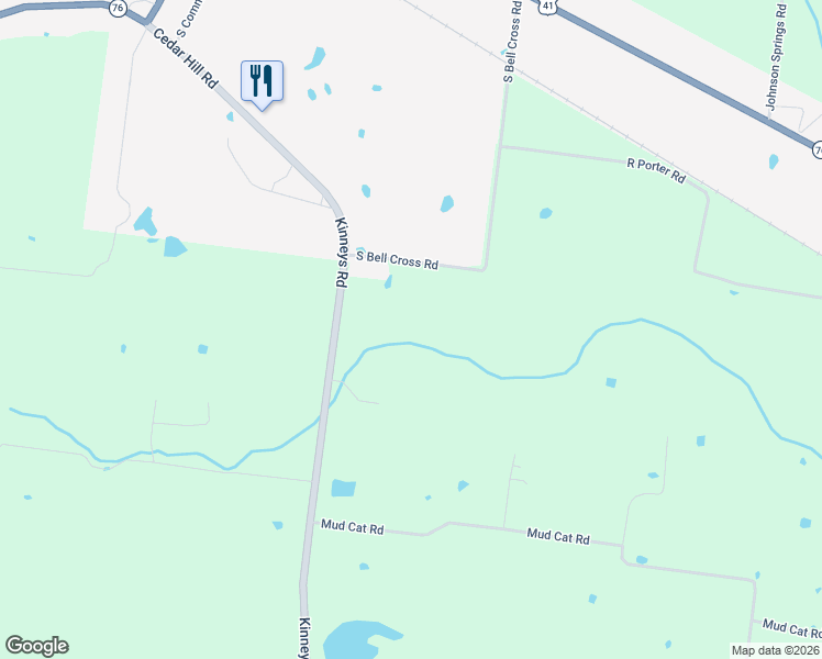 map of restaurants, bars, coffee shops, grocery stores, and more near 5067 South Bell Cross Road in Adams