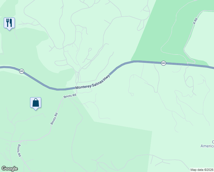 map of restaurants, bars, coffee shops, grocery stores, and more near 1151 Monterey Salinas Highway in Salinas