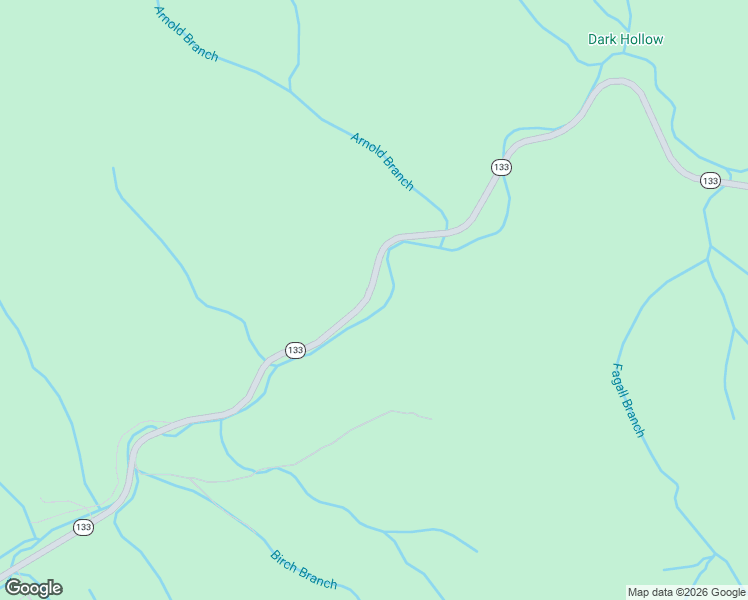 map of restaurants, bars, coffee shops, grocery stores, and more near 6424 Highway 133 in Shady Valley