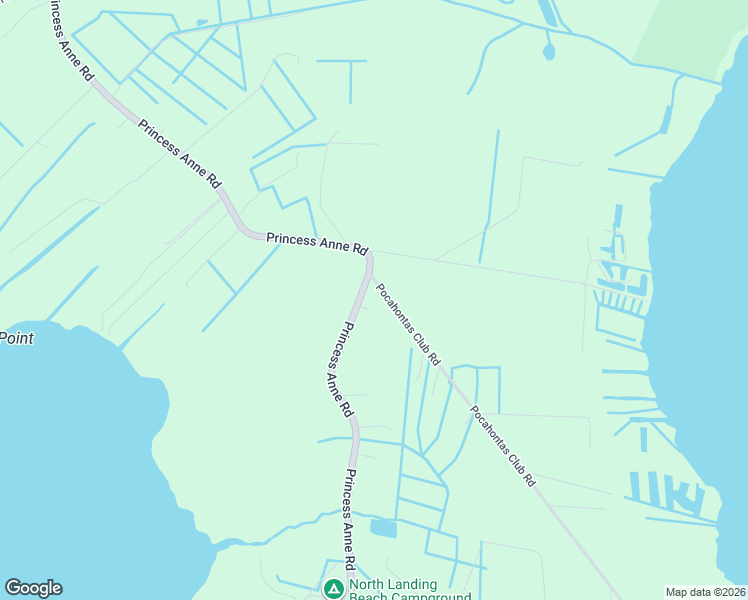 map of restaurants, bars, coffee shops, grocery stores, and more near 6121 Pocahontas Club Road in Virginia Beach