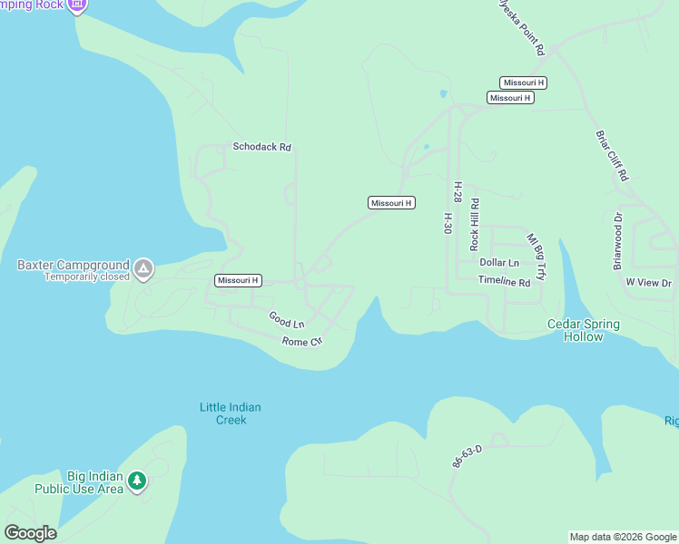 map of restaurants, bars, coffee shops, grocery stores, and more near 4340 State Highway H in Lampe