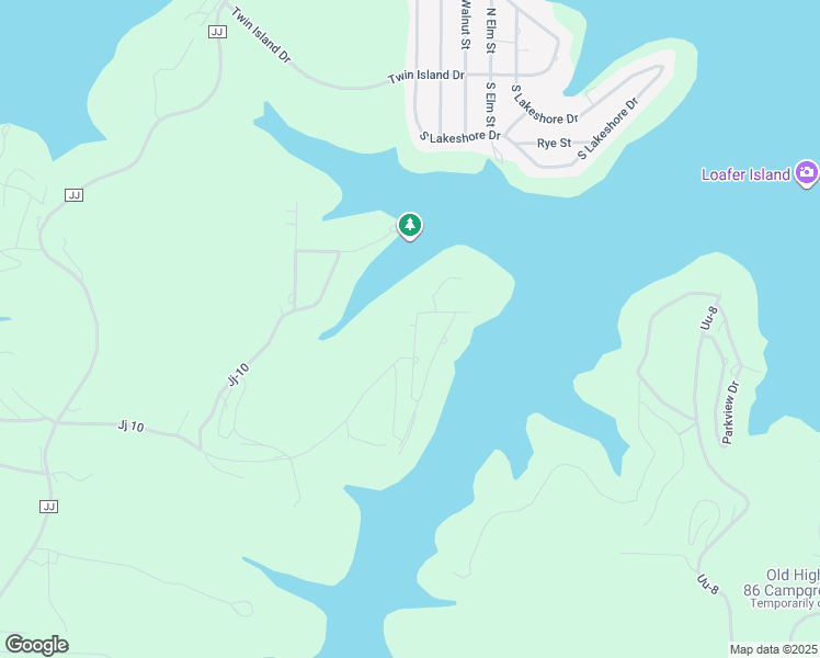 map of restaurants, bars, coffee shops, grocery stores, and more near 419 Leisure Shores Circle in Blue Eye