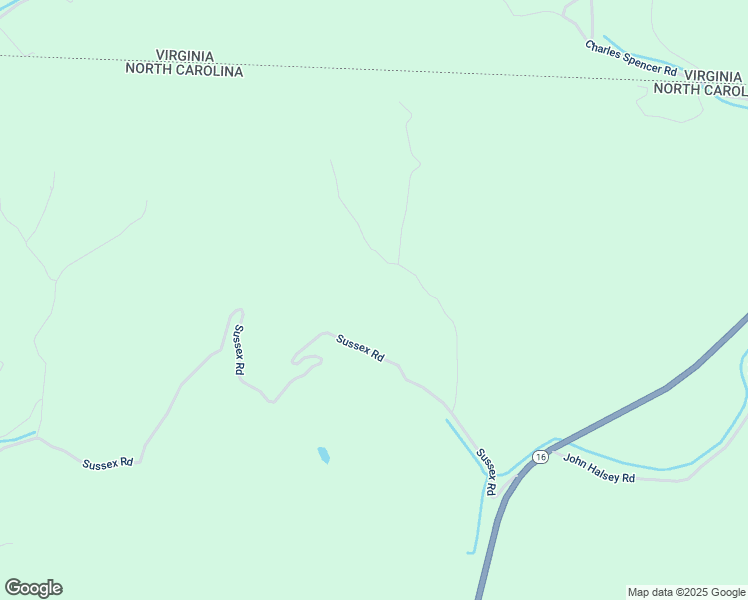 map of restaurants, bars, coffee shops, grocery stores, and more near 505 Sussex Road in Grassy Creek