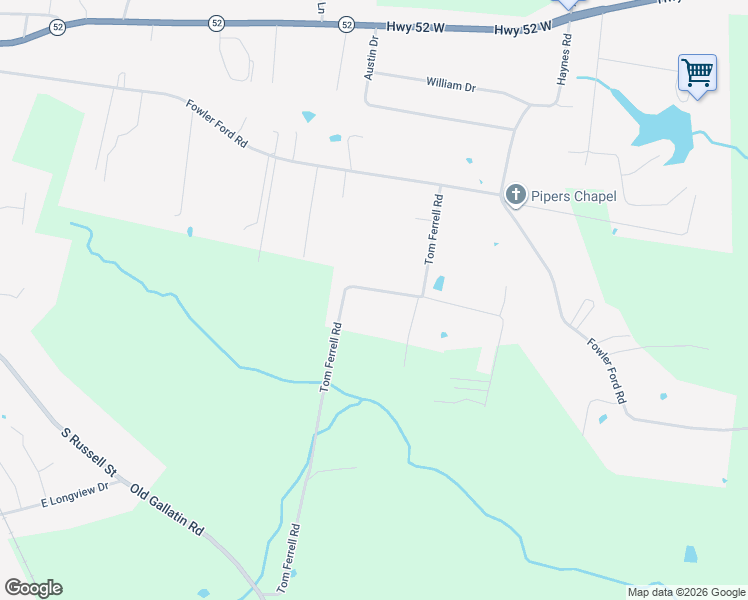 map of restaurants, bars, coffee shops, grocery stores, and more near 284 Tom Ferrell Road in Portland