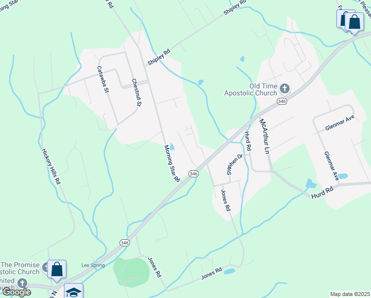 map of restaurants, bars, coffee shops, grocery stores, and more near 140 Morning Star Road in Church Hill