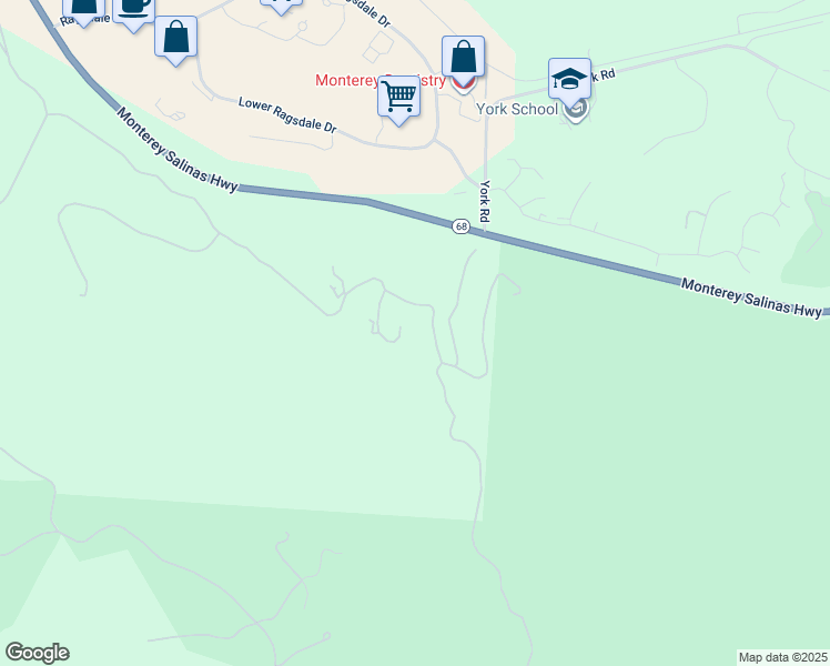 map of restaurants, bars, coffee shops, grocery stores, and more near 8380 Monterra Views in Monterey
