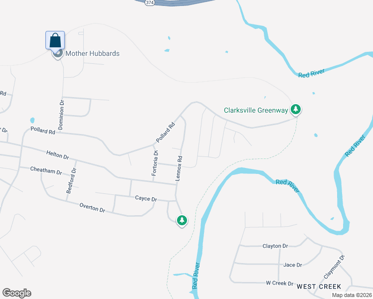 map of restaurants, bars, coffee shops, grocery stores, and more near 883 Lennox Road in Clarksville