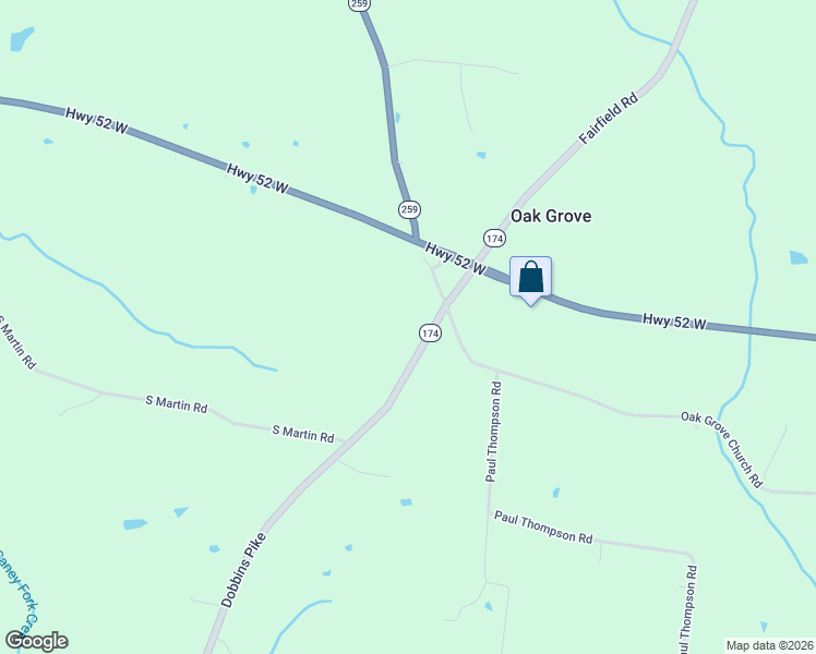 map of restaurants, bars, coffee shops, grocery stores, and more near 4177 Dobbins Pike in Portland