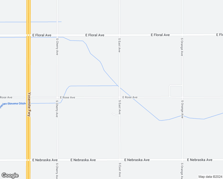 map of restaurants, bars, coffee shops, grocery stores, and more near 900 East Rose Avenue in Fresno