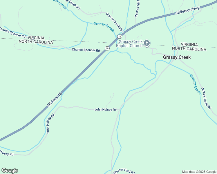 map of restaurants, bars, coffee shops, grocery stores, and more near North Carolina Highway 16 in Grassy Creek