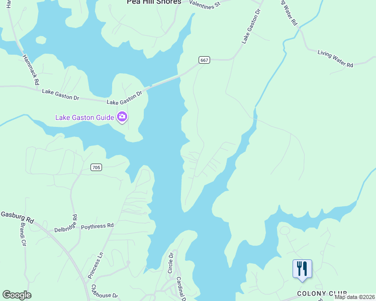map of restaurants, bars, coffee shops, grocery stores, and more near 480 Paradise Drive in Valentines