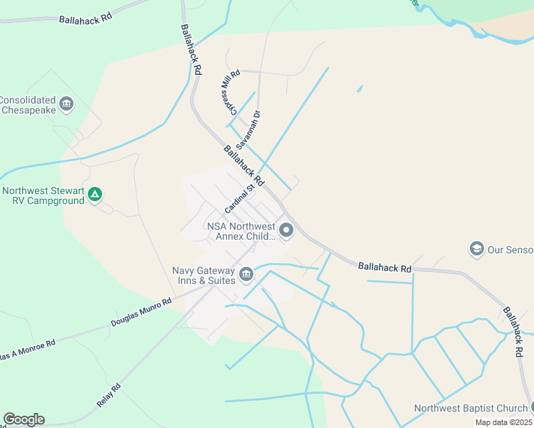 map of restaurants, bars, coffee shops, grocery stores, and more near 808 Winter Wren Lane in Chesapeake