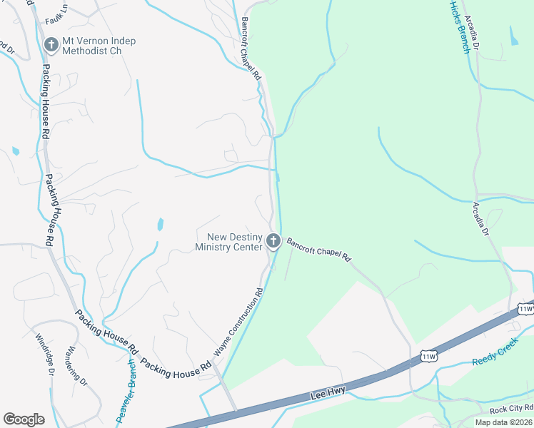 map of restaurants, bars, coffee shops, grocery stores, and more near 397 Bancroft Chapel Road in Kingsport