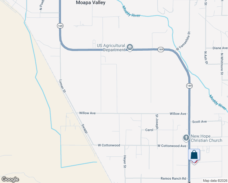 map of restaurants, bars, coffee shops, grocery stores, and more near 1625 Metcalf Drive in Moapa Valley