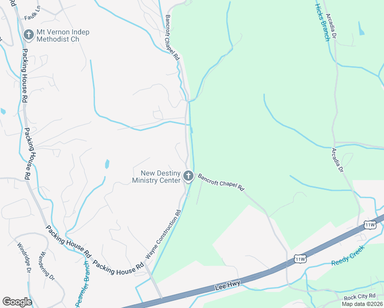 map of restaurants, bars, coffee shops, grocery stores, and more near 397 Bancroft Chapel Road in Kingsport