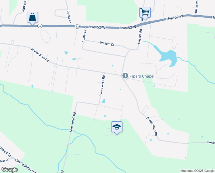 map of restaurants, bars, coffee shops, grocery stores, and more near 326 Tom Ferrell Road in Portland