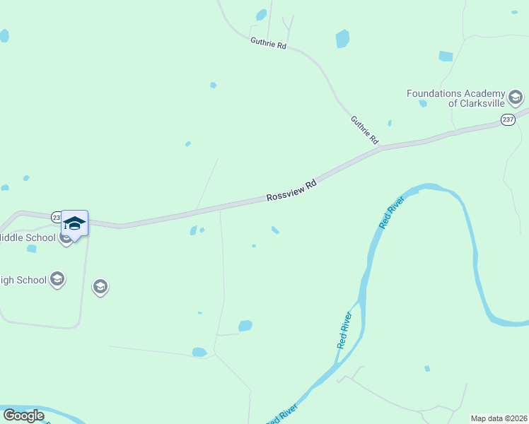 map of restaurants, bars, coffee shops, grocery stores, and more near 2988 Rossview Rd in Clarksville