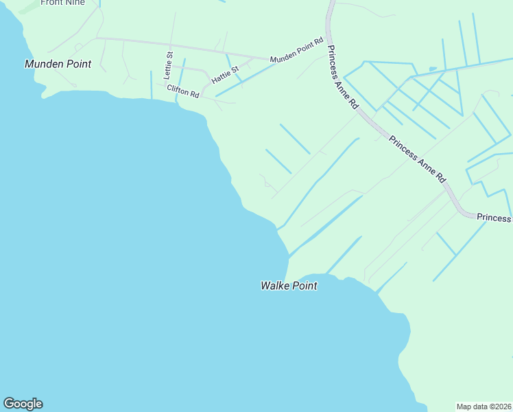 map of restaurants, bars, coffee shops, grocery stores, and more near 1924 Landing Road in Virginia Beach
