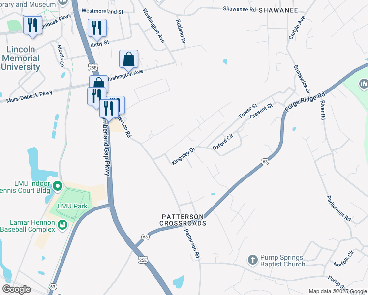 map of restaurants, bars, coffee shops, grocery stores, and more near 181 Coleman Street in Harrogate