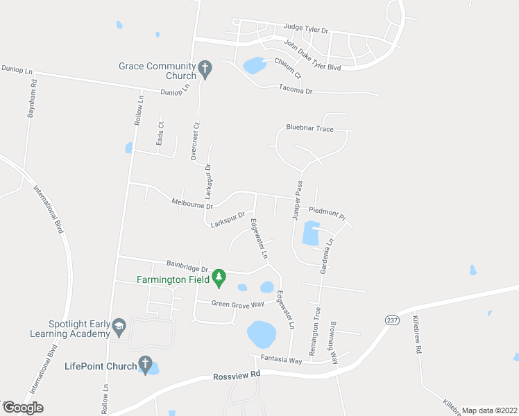 map of restaurants, bars, coffee shops, grocery stores, and more near 1627 Edgewater Lane in Clarksville