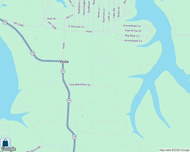 map of restaurants, bars, coffee shops, grocery stores, and more near Blackfoot Dr in Shell Knob