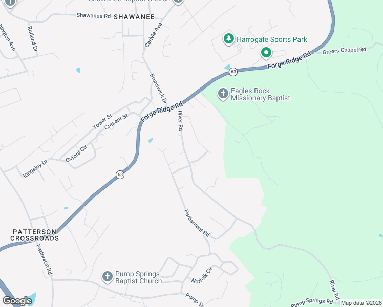 map of restaurants, bars, coffee shops, grocery stores, and more near 219 River Rd in Harrogate