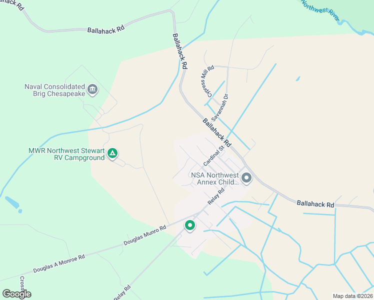 map of restaurants, bars, coffee shops, grocery stores, and more near 1018 Osprey Court in Chesapeake