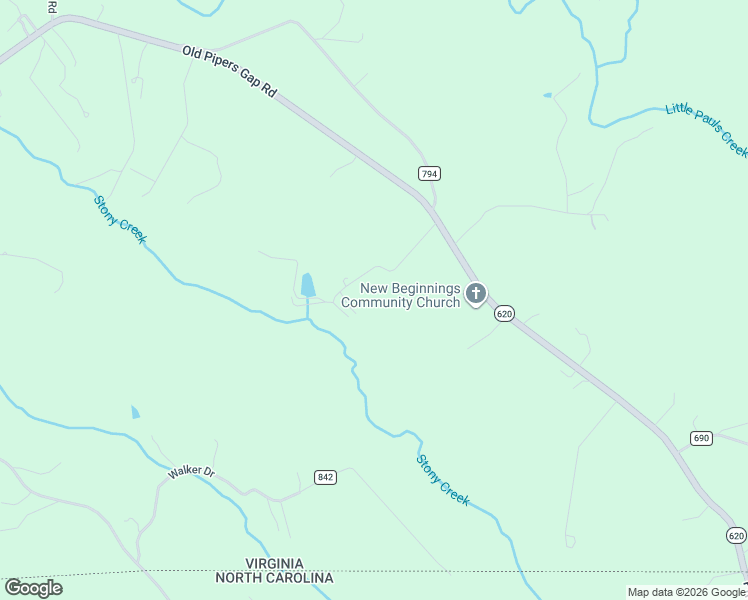 map of restaurants, bars, coffee shops, grocery stores, and more near 309 Stoney Creek Road in Cana