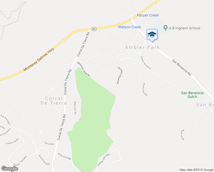 map of restaurants, bars, coffee shops, grocery stores, and more near 14095 Mountain Quail Road in Salinas