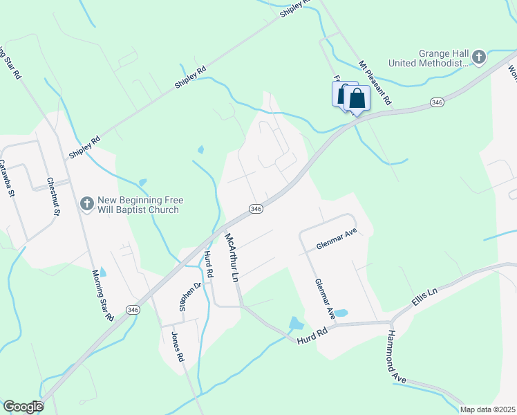 map of restaurants, bars, coffee shops, grocery stores, and more near Carters Valley Rd in Church Hill