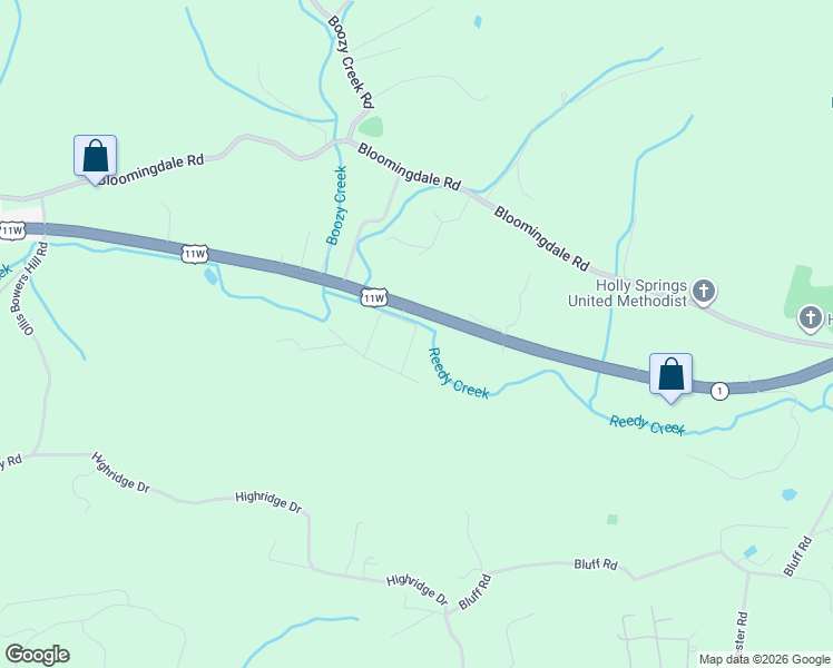 map of restaurants, bars, coffee shops, grocery stores, and more near 205 Meadow Brook Lane in Kingsport