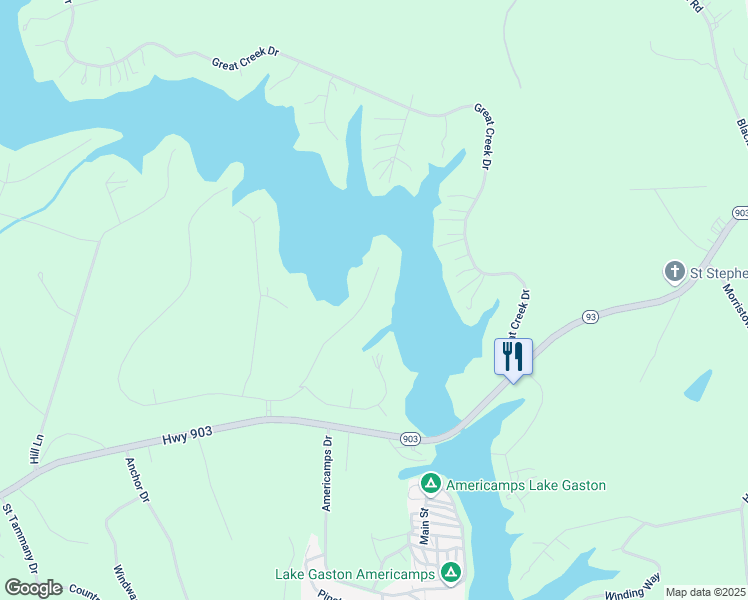 map of restaurants, bars, coffee shops, grocery stores, and more near 11-221 Fox Fire Drive in Bracey