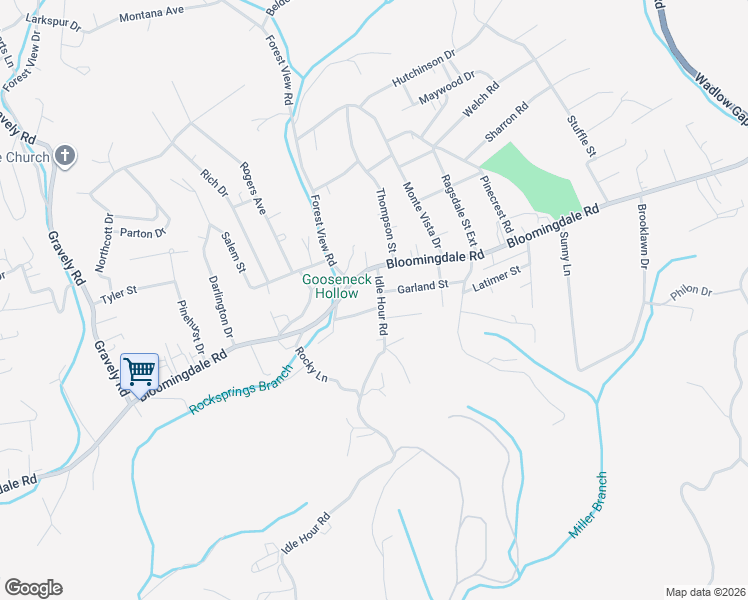 map of restaurants, bars, coffee shops, grocery stores, and more near 133 Cove Street in Kingsport