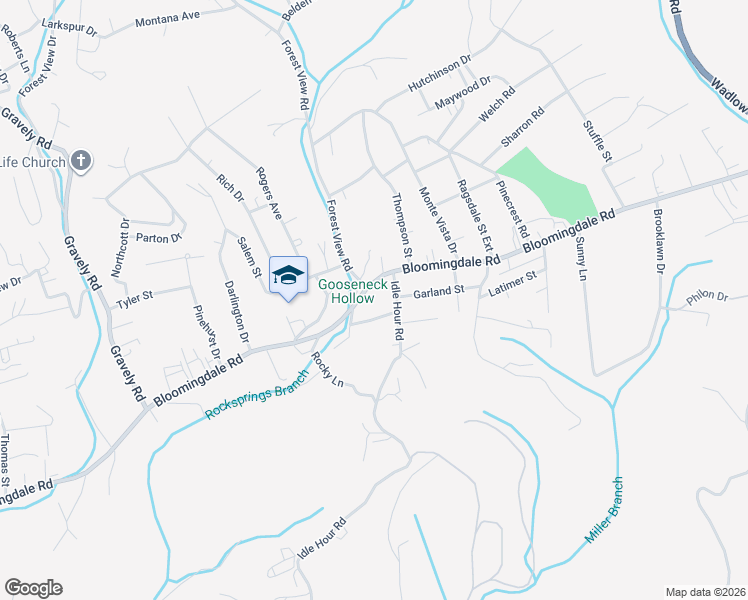 map of restaurants, bars, coffee shops, grocery stores, and more near 1709 Bloomingdale Road in Kingsport