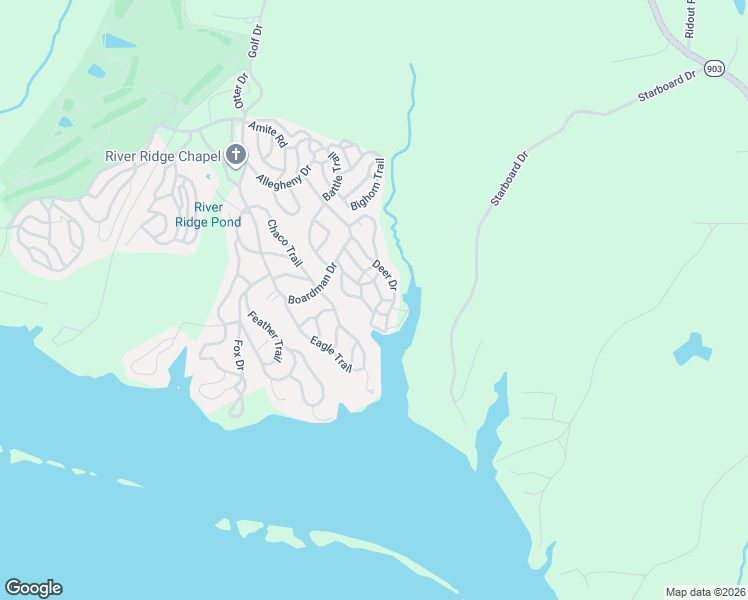 map of restaurants, bars, coffee shops, grocery stores, and more near Deer Drive in Bracey