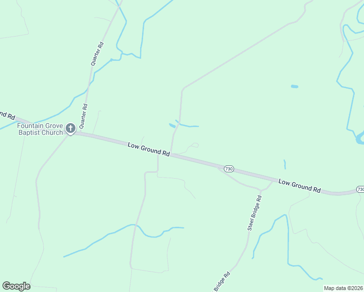 map of restaurants, bars, coffee shops, grocery stores, and more near 11940-12124 Low Ground Road in Emporia