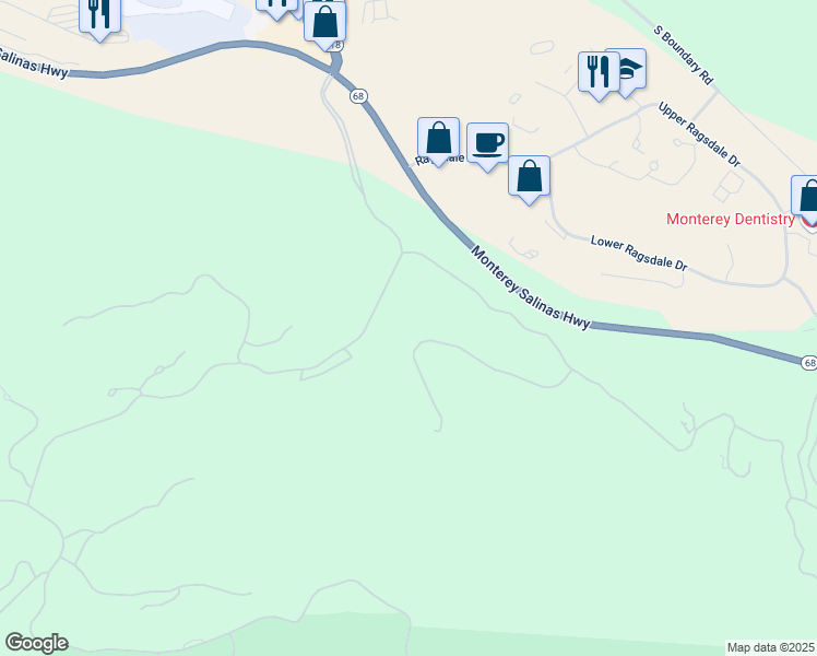 map of restaurants, bars, coffee shops, grocery stores, and more near in Monterey
