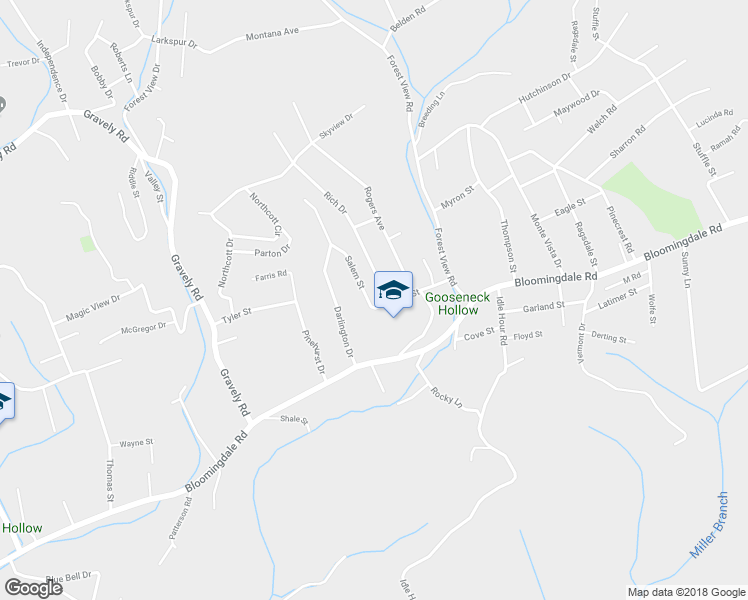 map of restaurants, bars, coffee shops, grocery stores, and more near 301 Yokley Street in Kingsport