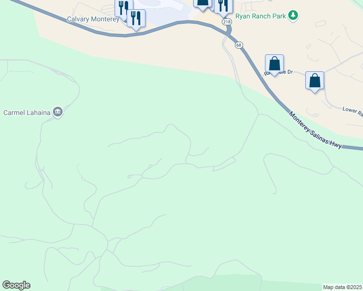 map of restaurants, bars, coffee shops, grocery stores, and more near 7567 Paseo Vista in Monterey