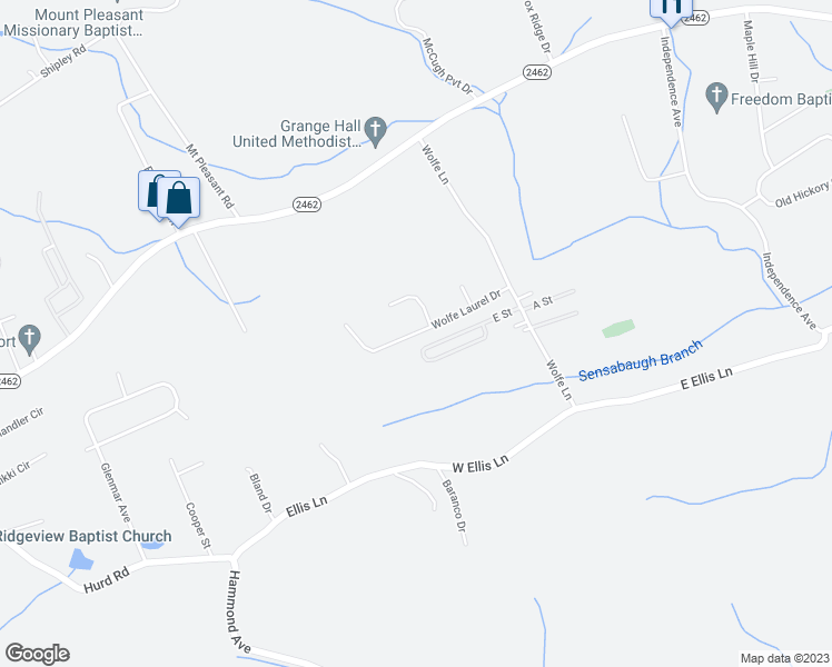 map of restaurants, bars, coffee shops, grocery stores, and more near 242 Wolfe Laurel Circle in Mount Carmel