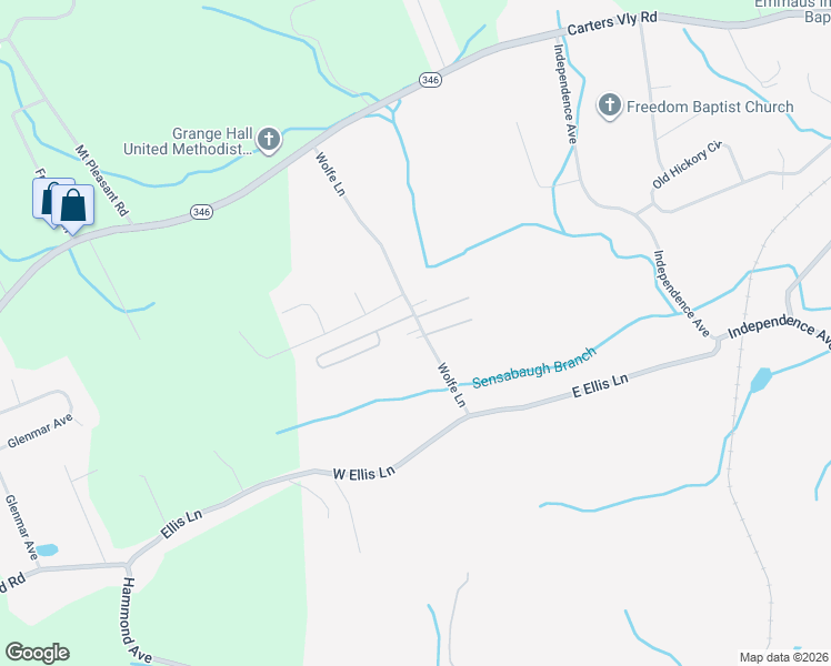 map of restaurants, bars, coffee shops, grocery stores, and more near 1439 Wolfe Lane in Mount Carmel