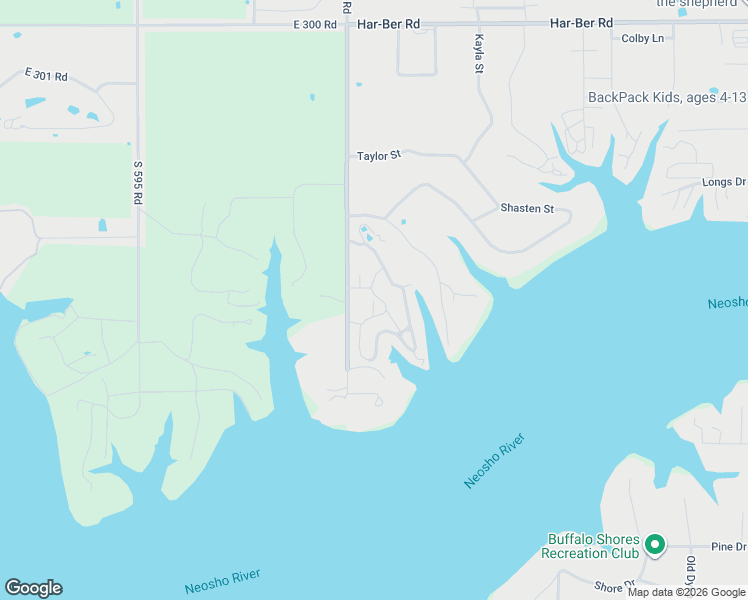 map of restaurants, bars, coffee shops, grocery stores, and more near 2262 Lower Waterfall Road in Grove