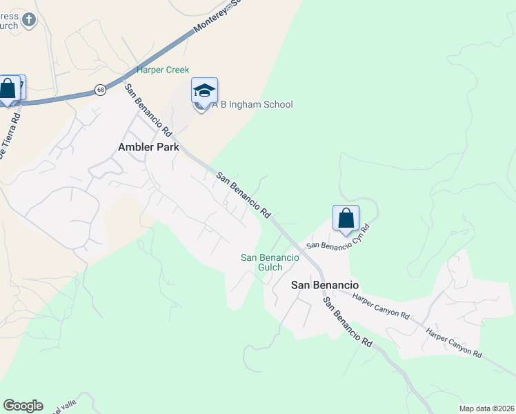 map of restaurants, bars, coffee shops, grocery stores, and more near 78 San Benancio Road in Salinas