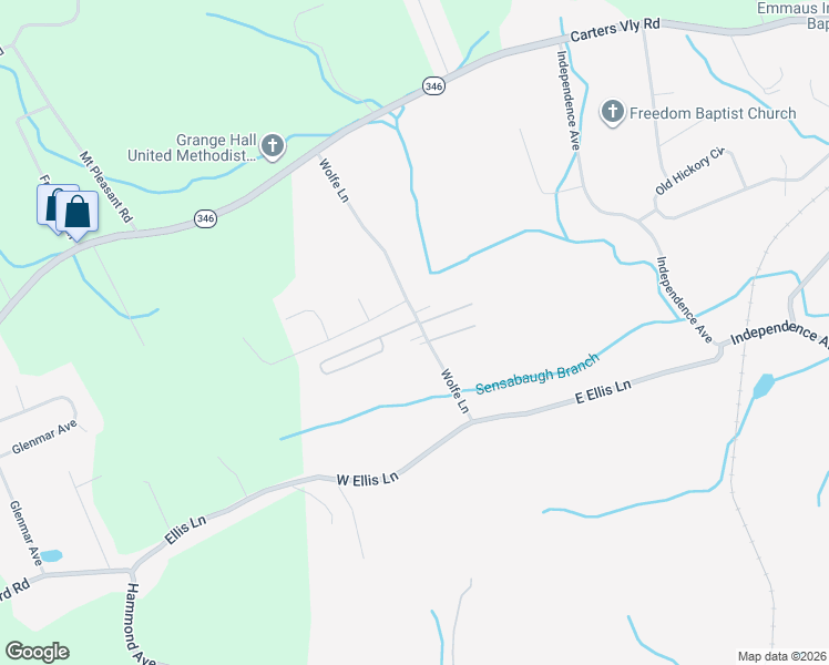 map of restaurants, bars, coffee shops, grocery stores, and more near 1439 Wolfe Lane in Mount Carmel