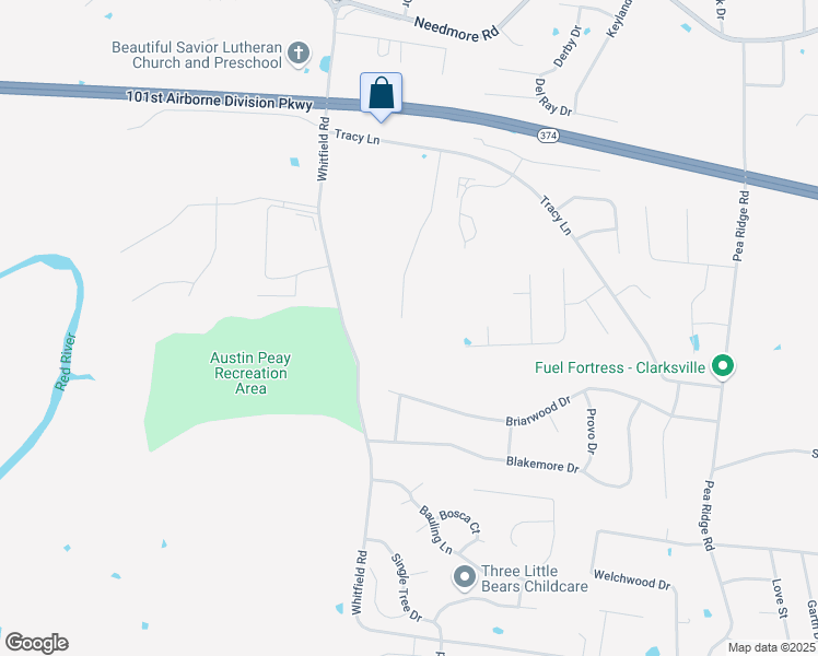 map of restaurants, bars, coffee shops, grocery stores, and more near 2097 Trophy Trace in Clarksville