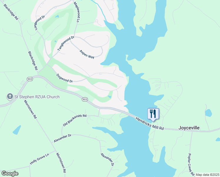 map of restaurants, bars, coffee shops, grocery stores, and more near 221 Hemlock Drive in Bracey