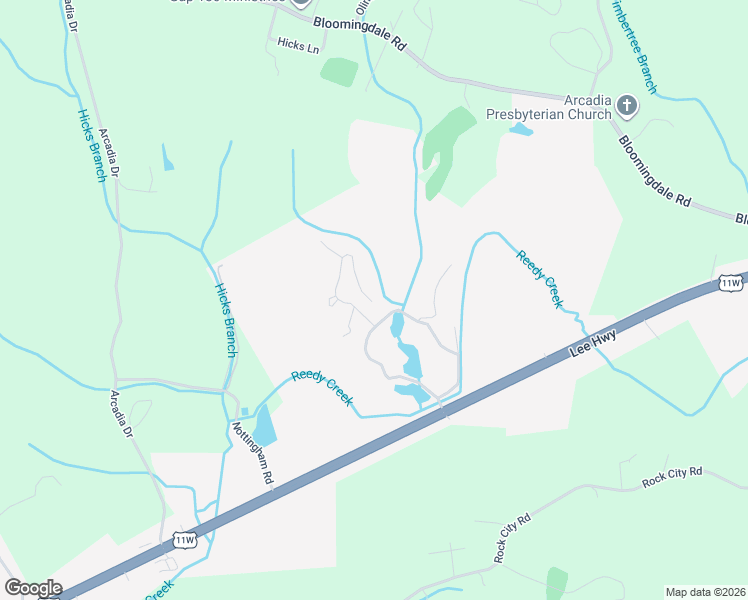 map of restaurants, bars, coffee shops, grocery stores, and more near 154 Columbine Road in Kingsport